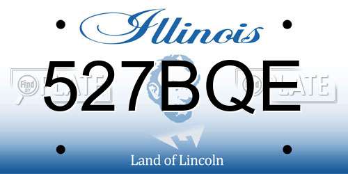 527BQE Illinois License Plate