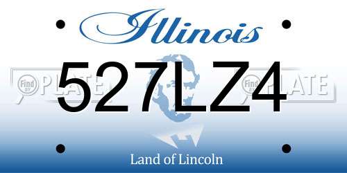 527LZ4 Illinois License Plate