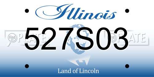 527S03 Illinois License Plate