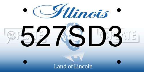 527SD3 Illinois License Plate