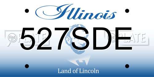 527SDE Illinois License Plate