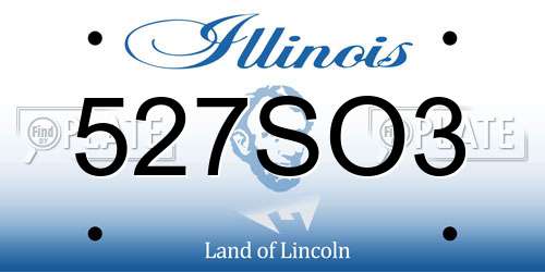 527SO3 Illinois License Plate