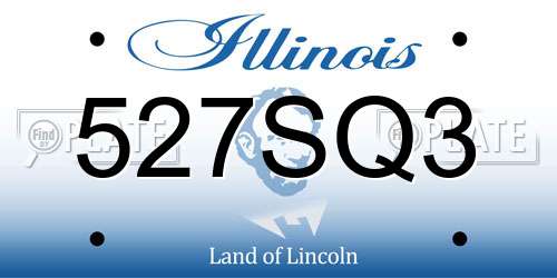 527SQ3 Illinois License Plate