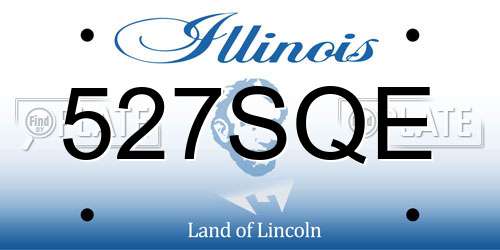 527SQE Illinois License Plate