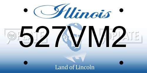 527VM2 Illinois License Plate