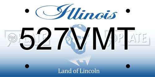 527VMT Illinois License Plate