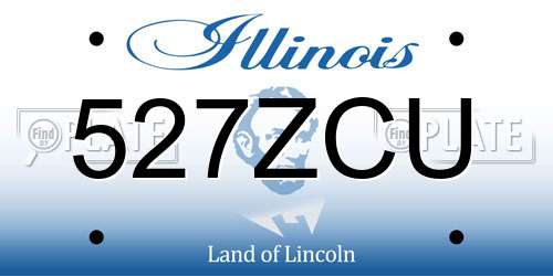 527ZCU Illinois License Plate
