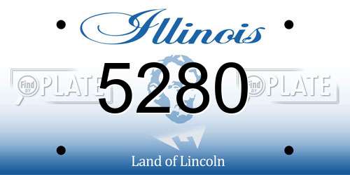 5280 Illinois License Plate