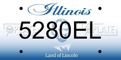 5280EL Illinois License Plate