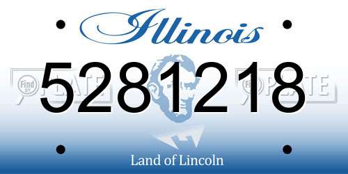5281218 Illinois License Plate