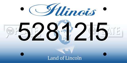 52812I5 Illinois License Plate