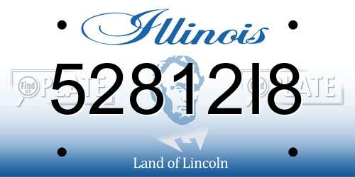 52812I8 Illinois License Plate