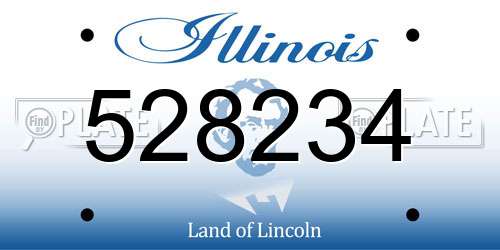528234 Illinois License Plate