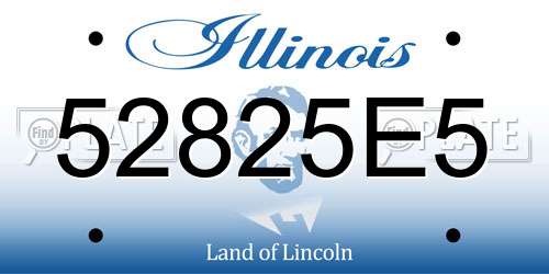 52825E5 Illinois License Plate