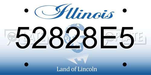 52828E5 Illinois License Plate