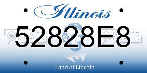 52828E8 Illinois License Plate