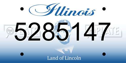 5285147 Illinois License Plate
