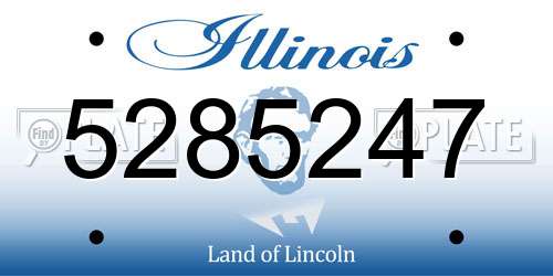 5285247 Illinois License Plate