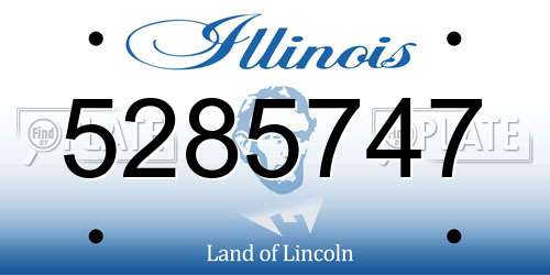 5285747 Illinois License Plate