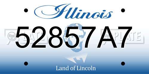 52857A7 Illinois License Plate