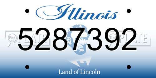 5287392 Illinois License Plate
