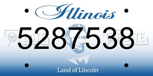 5287538 Illinois License Plate