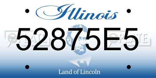 52875E5 Illinois License Plate