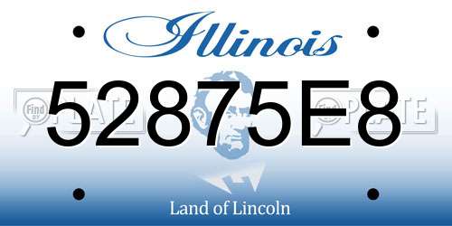 52875E8 Illinois License Plate