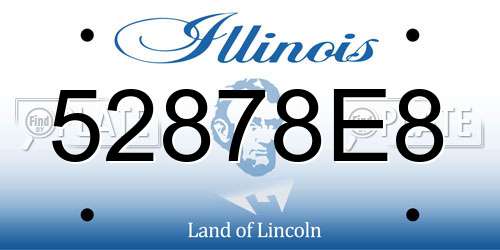 52878E8 Illinois License Plate