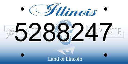 5288247 Illinois License Plate