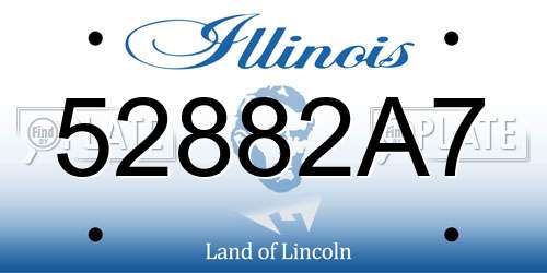 52882A7 Illinois License Plate