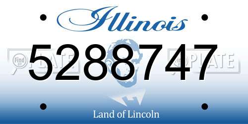 5288747 Illinois License Plate
