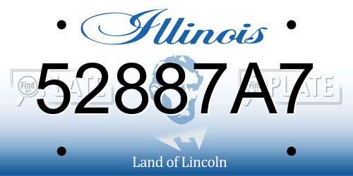 52887A7 Illinois License Plate