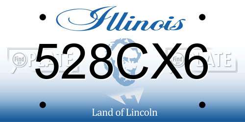 528CX6 Illinois License Plate