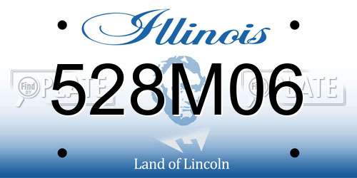 528M06 Illinois License Plate