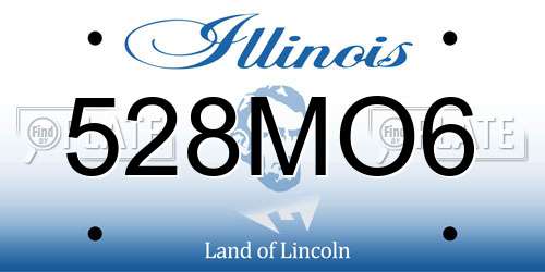 528MO6 Illinois License Plate