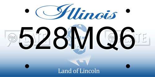 528MQ6 Illinois License Plate