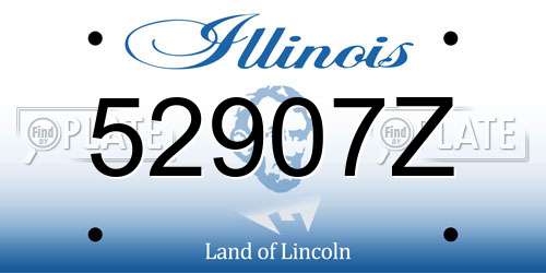 52907Z Illinois License Plate