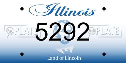 5292 Illinois License Plate