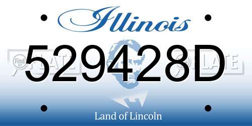 529428D Illinois License Plate