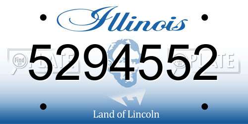 5294552 Illinois License Plate
