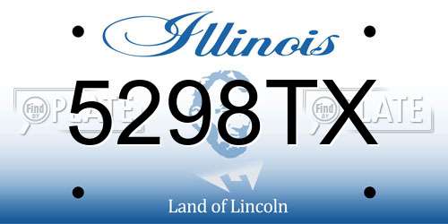 5298TX Illinois License Plate