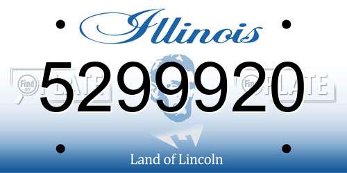 5299920 Illinois License Plate