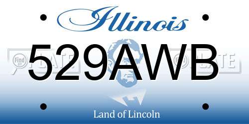 529AWB Illinois License Plate