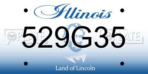 529G35 Illinois License Plate