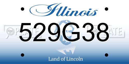 529G38 Illinois License Plate