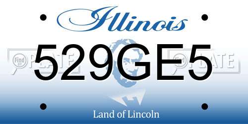 529GE5 Illinois License Plate