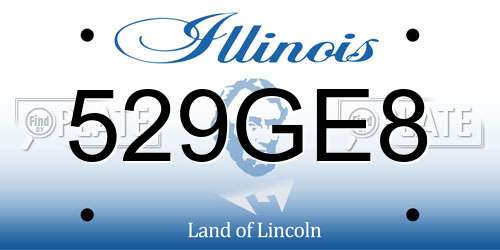 529GE8 Illinois License Plate