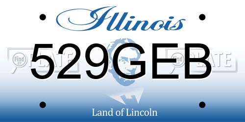 529GEB Illinois License Plate
