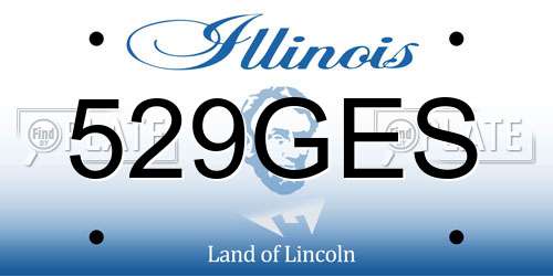 529GES Illinois License Plate